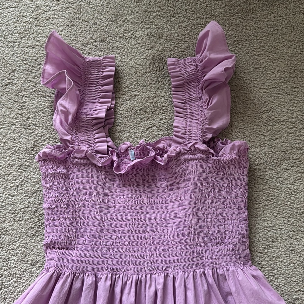 The Elizabeth Nap Mini Dress - Lilac Sky Poplin - Picture 4 of 6